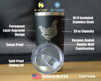 Hen - Insulated Coffee Tumbler Cup with Sliding Lid - Stainless Steel Travel Mug - Chicken Gifts for Women and Men