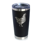 Hen - Insulated Coffee Tumbler Cup with Sliding Lid - Stainless Steel Travel Mug - Chicken Gifts for Women and Men