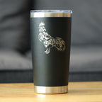 Rooster - Insulated Coffee Tumbler Cup with Sliding Lid - Stainless Steel Travel Mug - Chicken Gifts and Farm Décor for Women and Men
