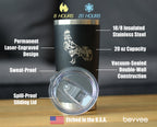 Rooster - Insulated Coffee Tumbler Cup with Sliding Lid - Stainless Steel Travel Mug - Chicken Gifts and Farm Décor for Women and Men