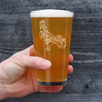 Rooster - Cute Funny Pint Glass, 16 Oz, Etched Sayings, Cute Farmhouse Décor Gifts for Lovers of Roosters, Chickens and Beer