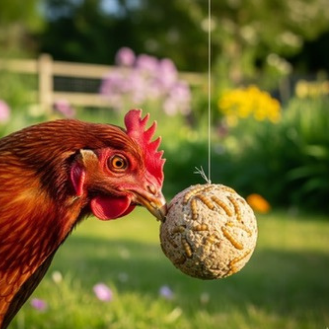 Quail & Gamebird Knödel — Enrichment Feed Ball with Mealworms 2 pack
